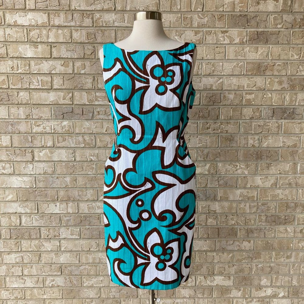 NWT Milly of New York Turquoise Floral Dress Sz 4